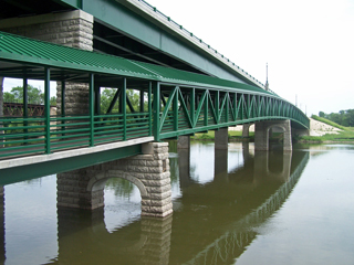 Completed Stearns Road Bridge from the Fox River Trail